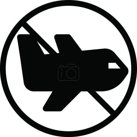 Ilustración de "mosca no se permite icono vector ilustración - Imagen libre de derechos