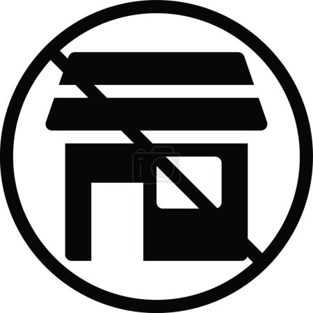 Ilustración de "tienda restringida "icono web vector ilustración - Imagen libre de derechos
