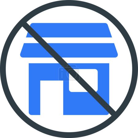 Ilustración de Tienda restringido icono vector ilustración - Imagen libre de derechos