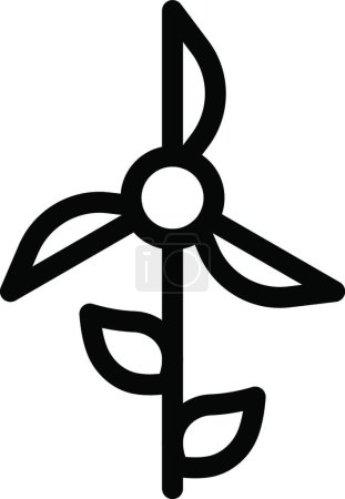 Téléchargez les illustrations : Illustration vectorielle de l'icône web moulin à vent - en licence libre de droit