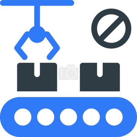 Illustration for Conveyor web icon vector illustration - Royalty Free Image