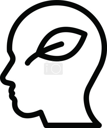 Illustration for Mind leaf icon vector illustration - Royalty Free Image