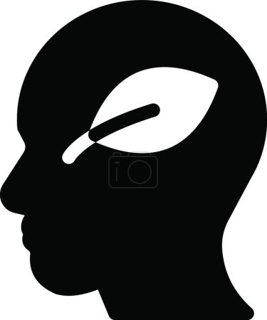 Ilustración de Hoja de la mente icono vector ilustración - Imagen libre de derechos