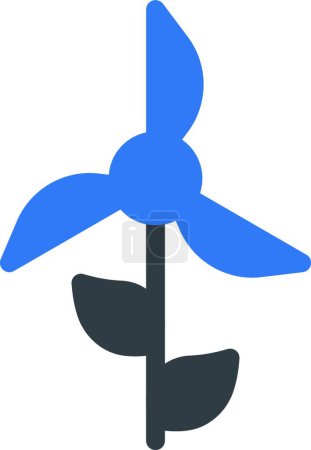 Téléchargez les illustrations : Illustration vectorielle de l'icône web moulin à vent - en licence libre de droit