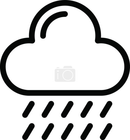 Illustration for Cloud with rain icon, vector illustration simple design - Royalty Free Image