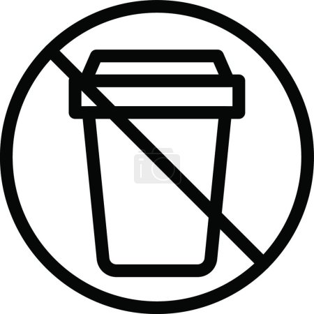 Ilustración de Stop icono de la basura, vector ilustración diseño simple - Imagen libre de derechos