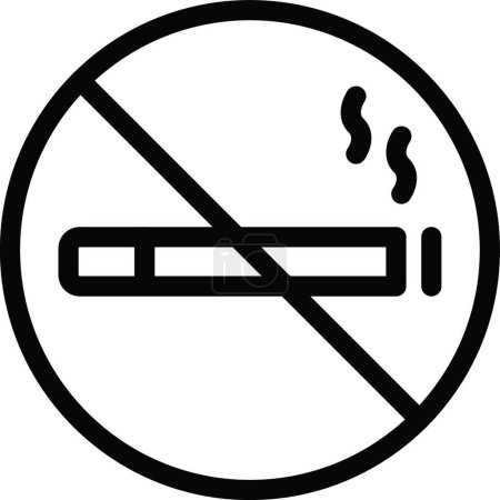 Téléchargez les illustrations : Arrêter de fumer icône, illustration vectorielle conception simple - en licence libre de droit