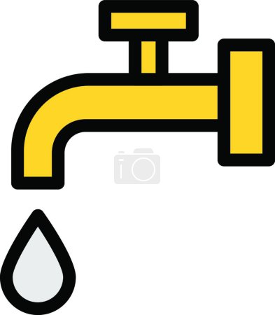 Illustration for Water tap icon, vector illustration simple design - Royalty Free Image