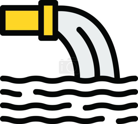 Illustration for Wastage water icon, vector illustration simple design - Royalty Free Image