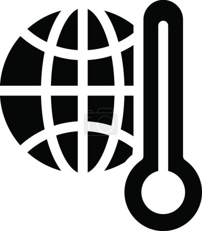 Illustration for Temperature earth icon, vector illustration simple design - Royalty Free Image