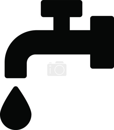 Ilustración de Icono del grifo de agua, ilustración vectorial diseño simple - Imagen libre de derechos
