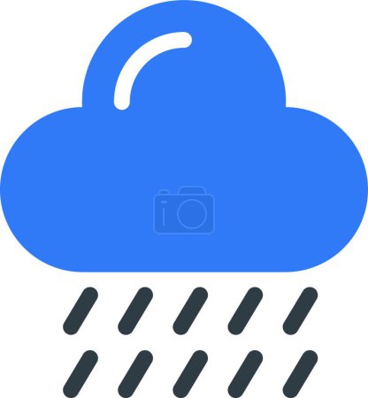 Ilustración de Nube icono de lluvia, vector ilustración diseño simple - Imagen libre de derechos