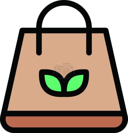 Ilustración de Eco icono de la bolsa, vector ilustración diseño simple - Imagen libre de derechos