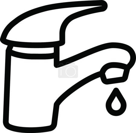 Illustration for Tap water icon, vector illustration simple design - Royalty Free Image