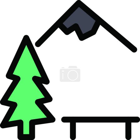Illustration for Mountain icon, vector illustration simple design - Royalty Free Image