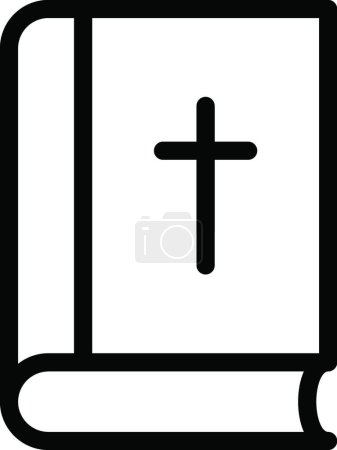 Illustration for Bible icon, vector illustration simple design - Royalty Free Image