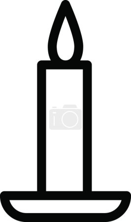 Illustration for Candle icon  vector illustration - Royalty Free Image