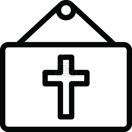 Ilustración de Tablero de Pascua icono colgante, vector ilustración diseño simple - Imagen libre de derechos