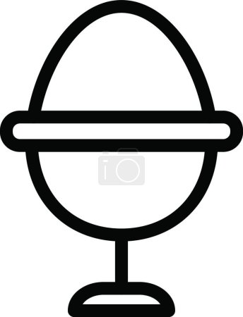 Ilustración de Icono de huevo, ilustración vectorial diseño simple - Imagen libre de derechos