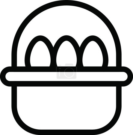 Illustration for Egg basket icon, vector illustration simple design - Royalty Free Image