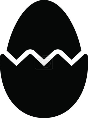Ilustración de Icono de huevo, ilustración vectorial diseño simple - Imagen libre de derechos