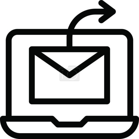 Téléchargez les illustrations : " mail send "illustration vectorielle d'icône web - en licence libre de droit