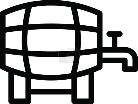 Ilustración de Icono de barril vector ilustración - Imagen libre de derechos