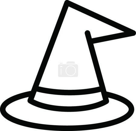 Illustration for Witch hat, simple vector illustration - Royalty Free Image