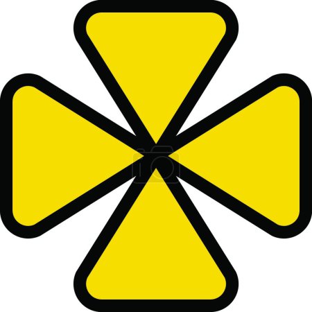 Ilustración de Trébol amarillo, ilustración vectorial simple - Imagen libre de derechos