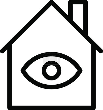 Illustration for "house view" web icon vector illustration - Royalty Free Image
