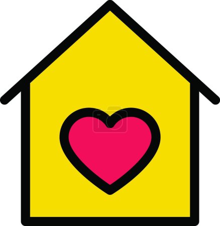Illustration for Favourite house icon, vector illustration - Royalty Free Image