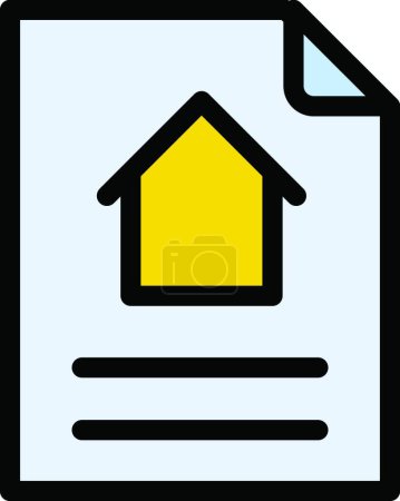 Illustration for House document icon, vector illustration - Royalty Free Image