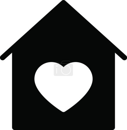 Téléchargez les illustrations : "maison préférée "illustration vectorielle icône web - en licence libre de droit