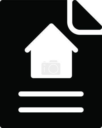 Ilustración de Icono del documento de la casa, ilustración vectorial - Imagen libre de derechos