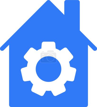 Illustration for House setting icon, vector illustration - Royalty Free Image