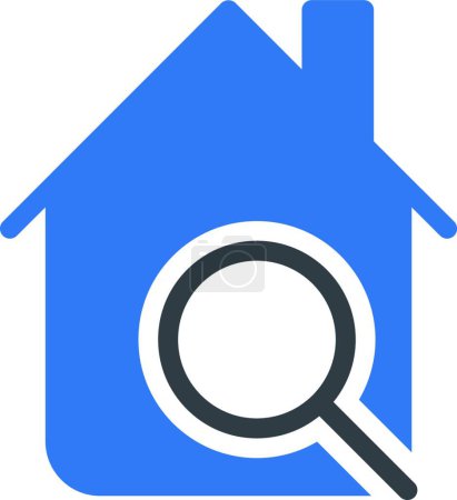 Illustration for Search house icon, vector illustration - Royalty Free Image