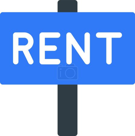 Illustration for Rent, simple vector illustration - Royalty Free Image