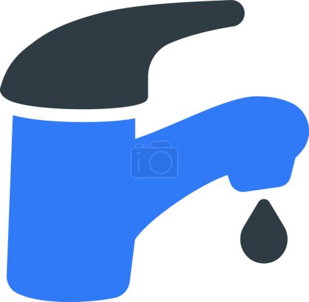 Illustration for Tap water icon vector illustration - Royalty Free Image