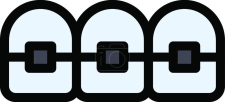 Ilustración de Braces icono web vector ilustración - Imagen libre de derechos