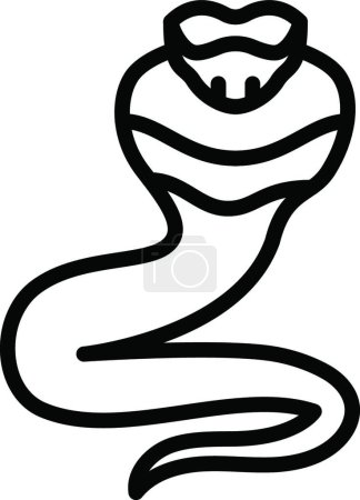 Téléchargez les illustrations : Illustration vectorielle de l'icône web serpent - en licence libre de droit