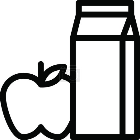 Téléchargez les illustrations : Illustration vectorielle d'icône de jus de pomme - en licence libre de droit