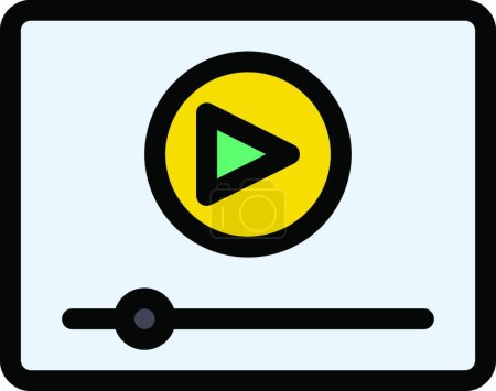 Ilustración de Icono de vídeo, diseño simple para aplicaciones y sitios web - Imagen libre de derechos