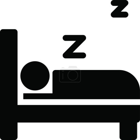 Téléchargez les illustrations : "sommeil "illustration vectorielle icône web - en licence libre de droit
