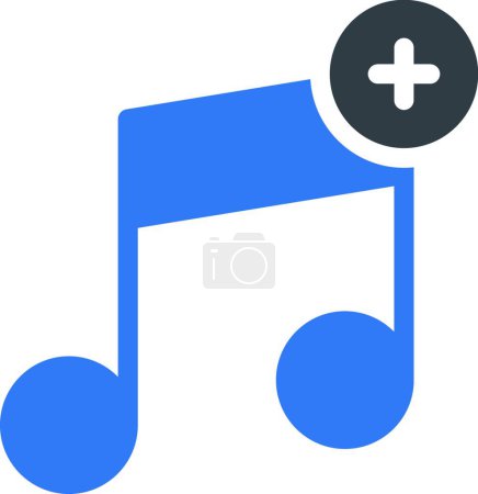 Illustration for "music add" web icon vector illustration - Royalty Free Image