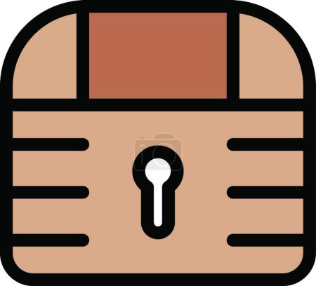 Ilustración de "cofre del tesoro "ilustración del vector icono web - Imagen libre de derechos