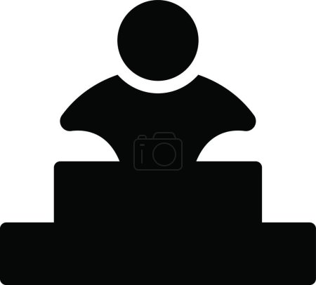 Illustration for Statue web icon vector illustration - Royalty Free Image