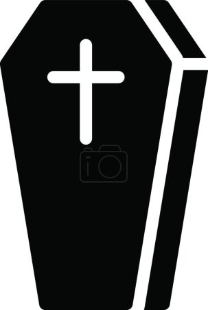 Illustration for Coffin web icon vector illustration - Royalty Free Image