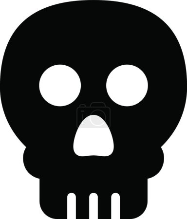 Téléchargez les illustrations : Illustration vectorielle icône crâne - en licence libre de droit