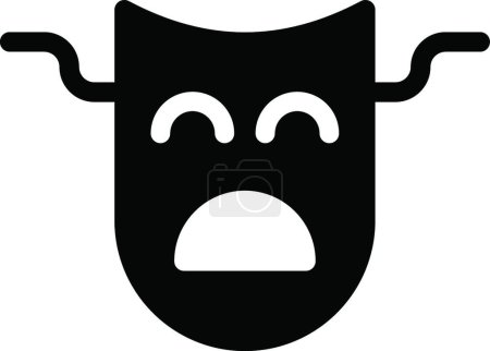 Téléchargez les illustrations : Illustration vectorielle d'icône de masque de carnaval - en licence libre de droit