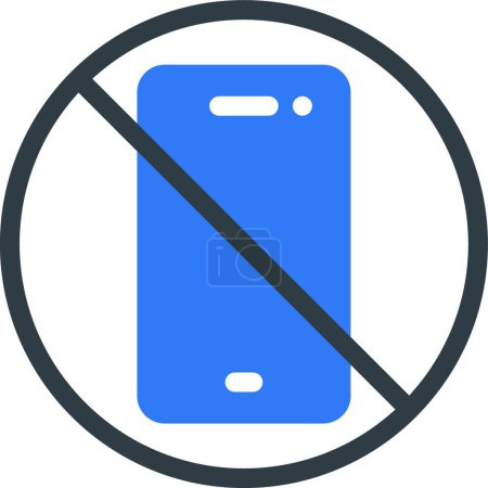 Illustration for "mobile not allowed"  web icon vector illustration - Royalty Free Image
